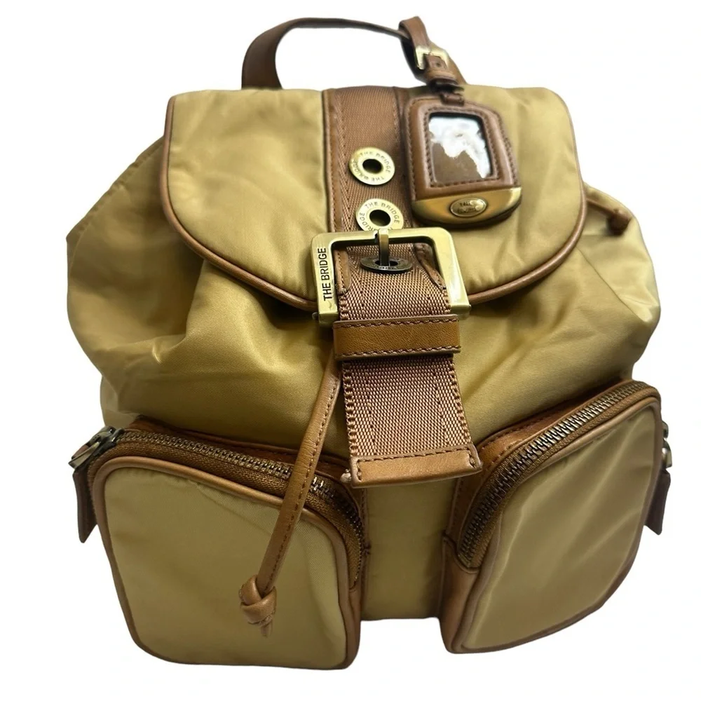 The Bridge Story Backpack Bag Brown Nylon
